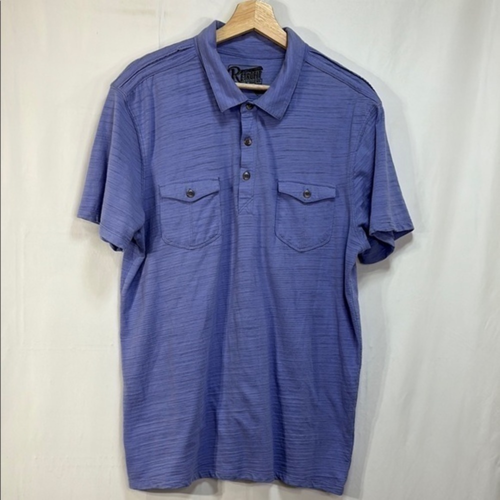🪼Retrofit Blue Polo Shirt Lightweight